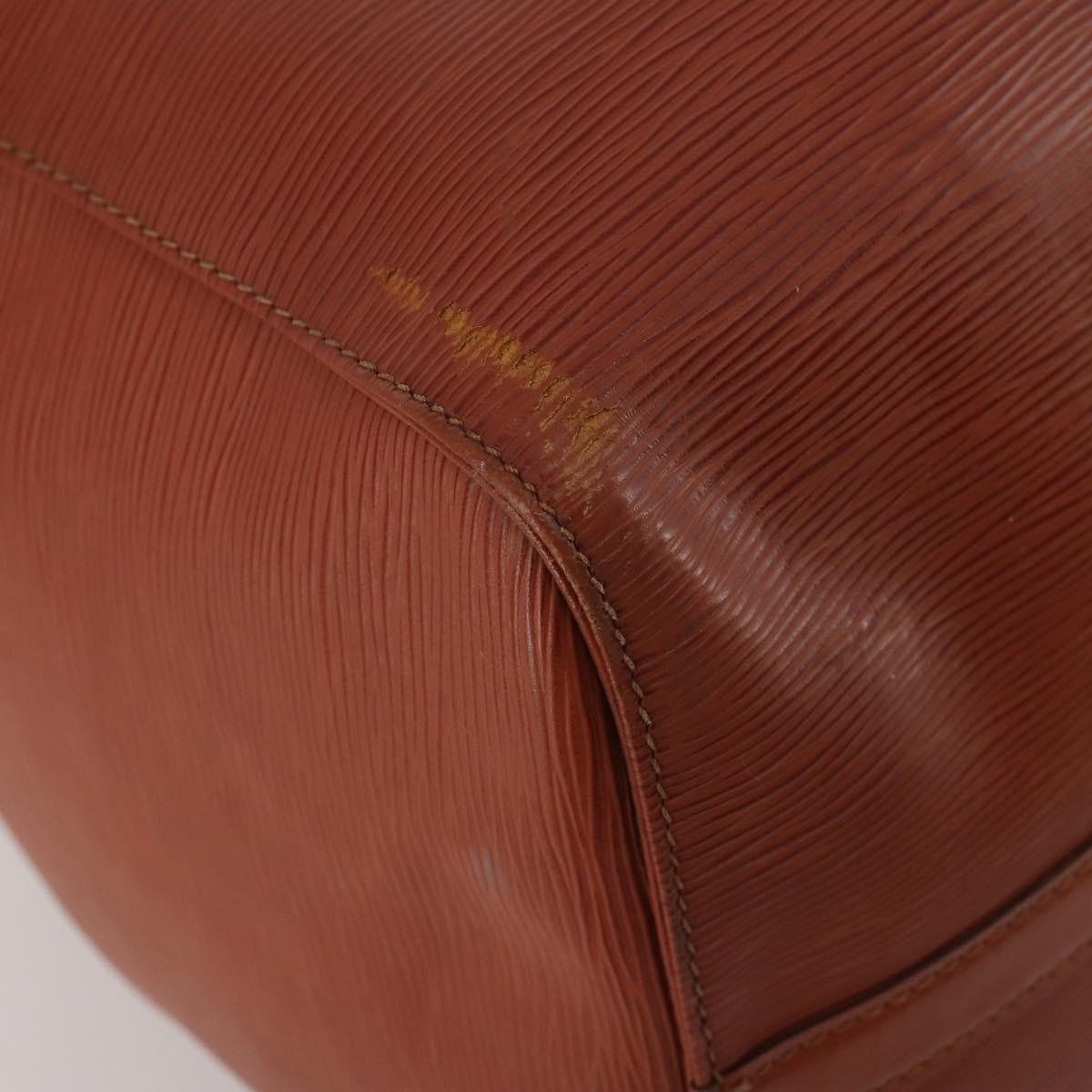 LOUIS VUITTON Epi Keepall 50 Boston Bag Brown M42968 LV Auth 201880