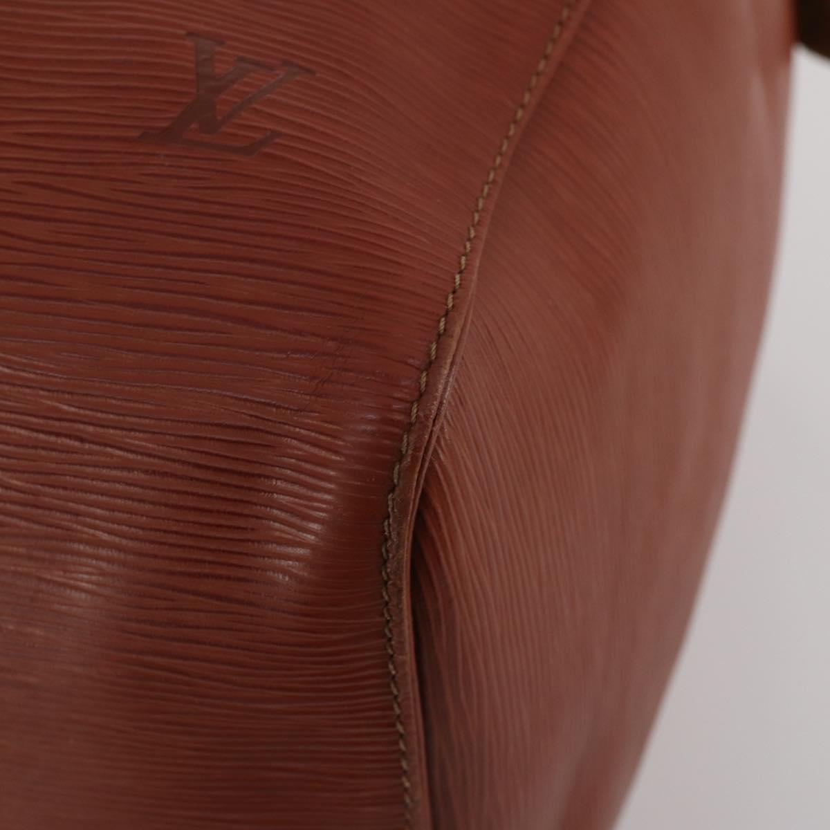 LOUIS VUITTON Epi Keepall 50 Boston Bag Brown M42968 LV Auth 201880