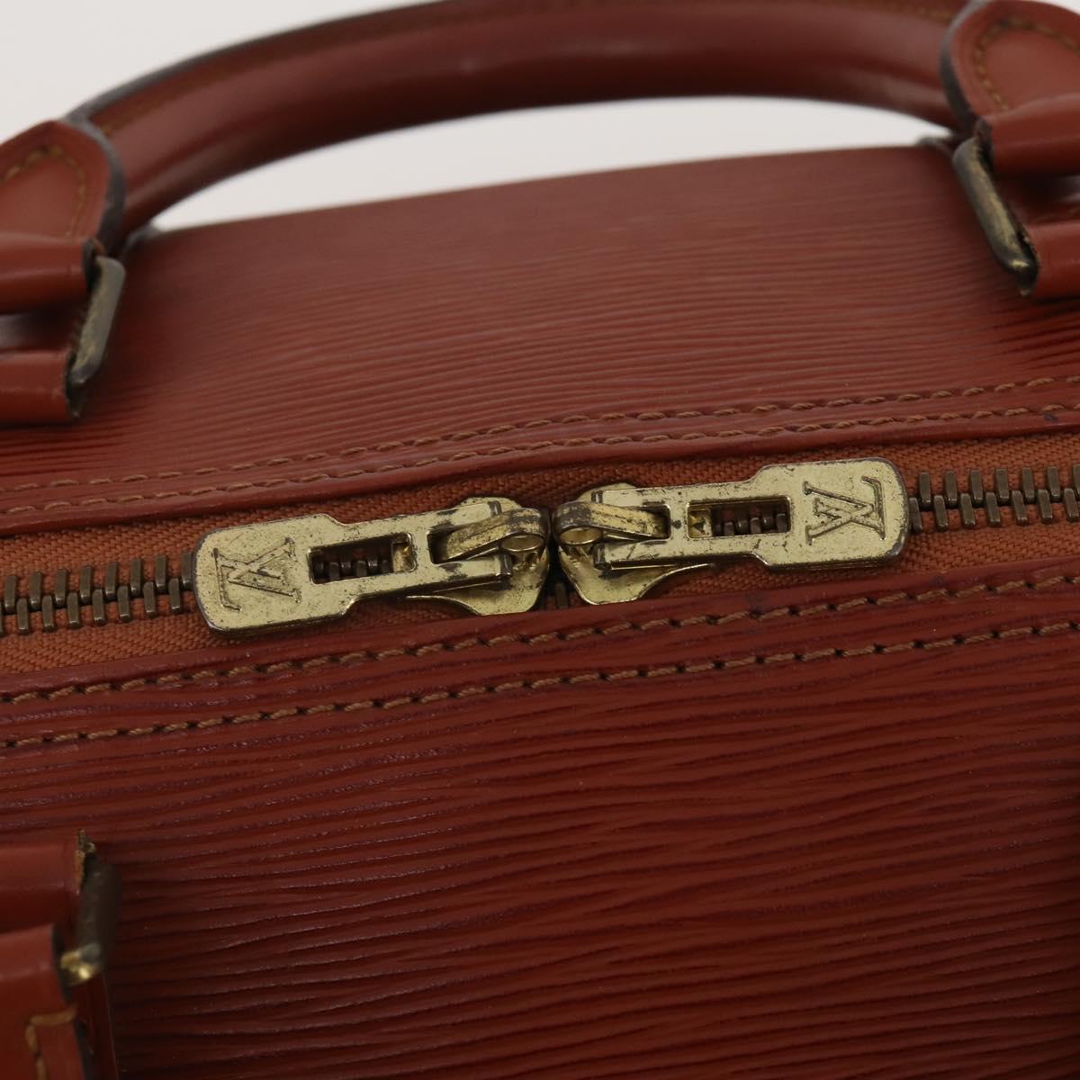 LOUIS VUITTON Epi Keepall 50 Boston Bag Brown M42968 LV Auth 201880