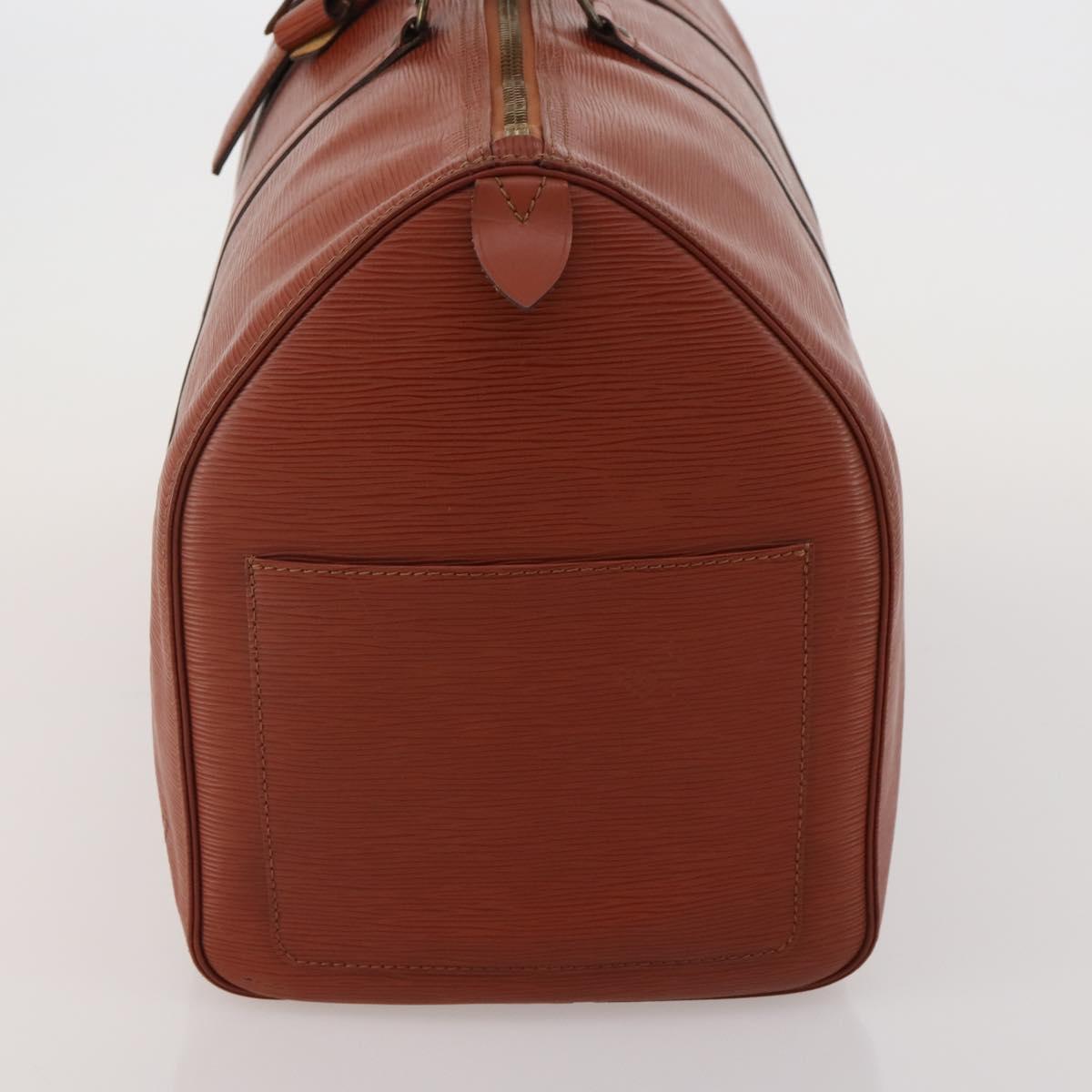LOUIS VUITTON Epi Keepall 50 Boston Bag Brown M42968 LV Auth 201880