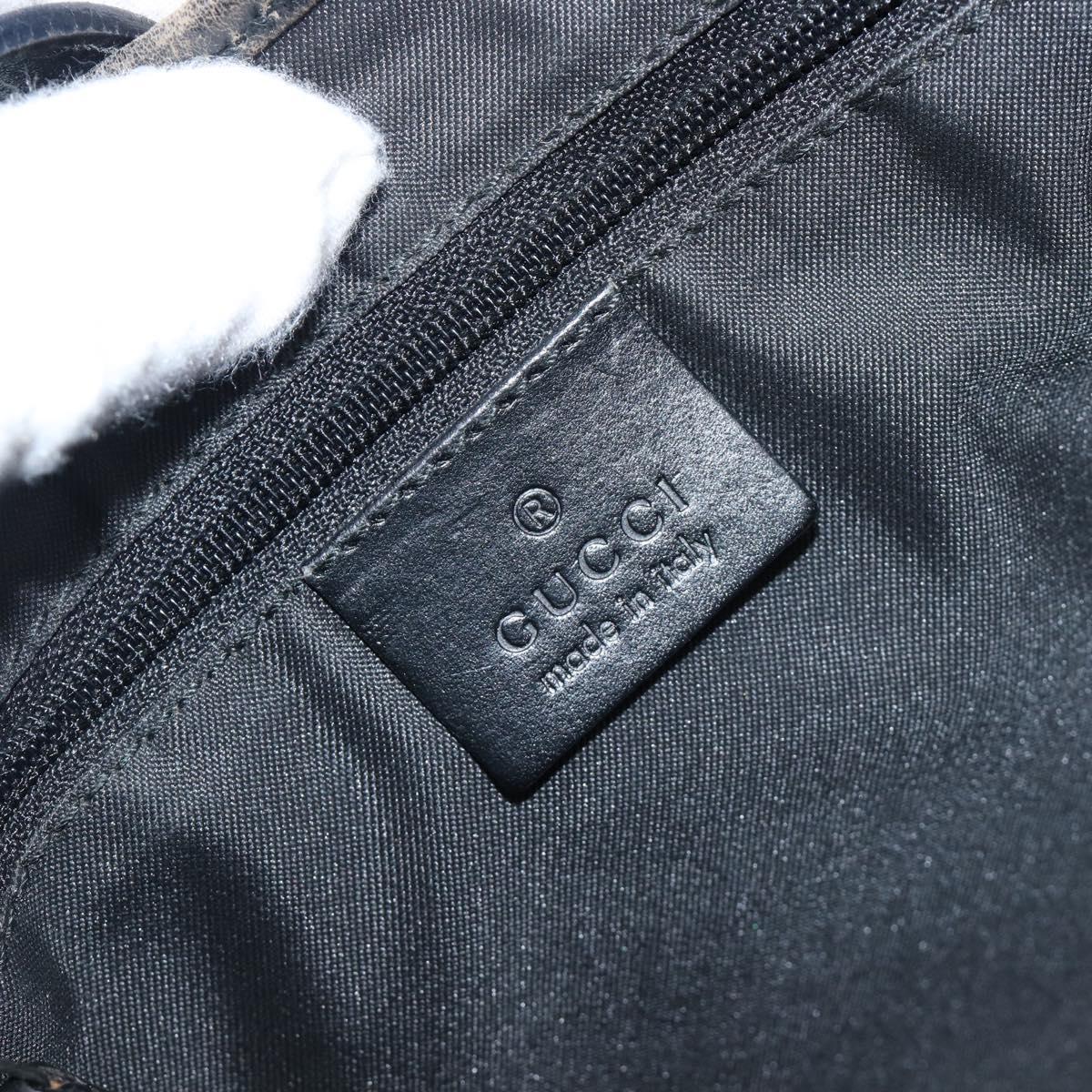 GUCCI GG Canvas Jackie Shoulder Bag Black Silver 001 3306 Auth 201888