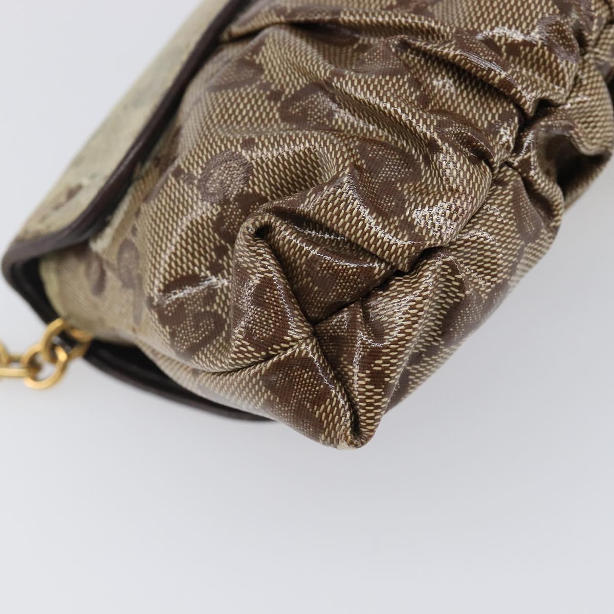 GUCCI GG Crystal Histeria Bag Coated Canvas Beige Gold 208710 Auth 201897