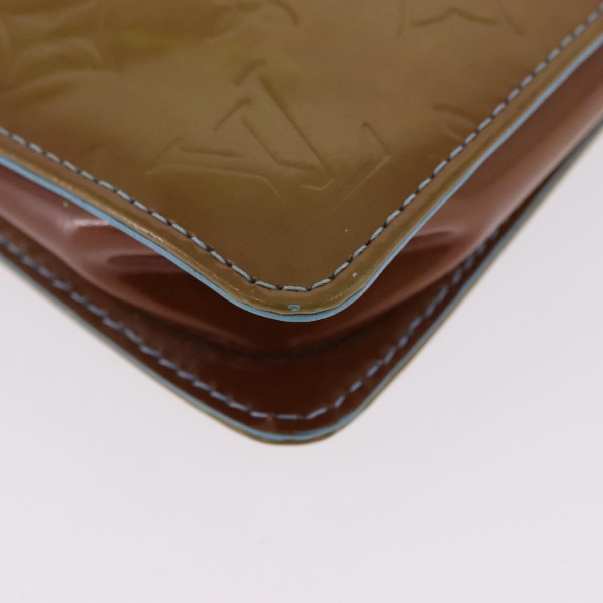 LOUIS VUITTON Monogram Vernis Lexington Pouch Baby Blue M91011 LV Auth 201899