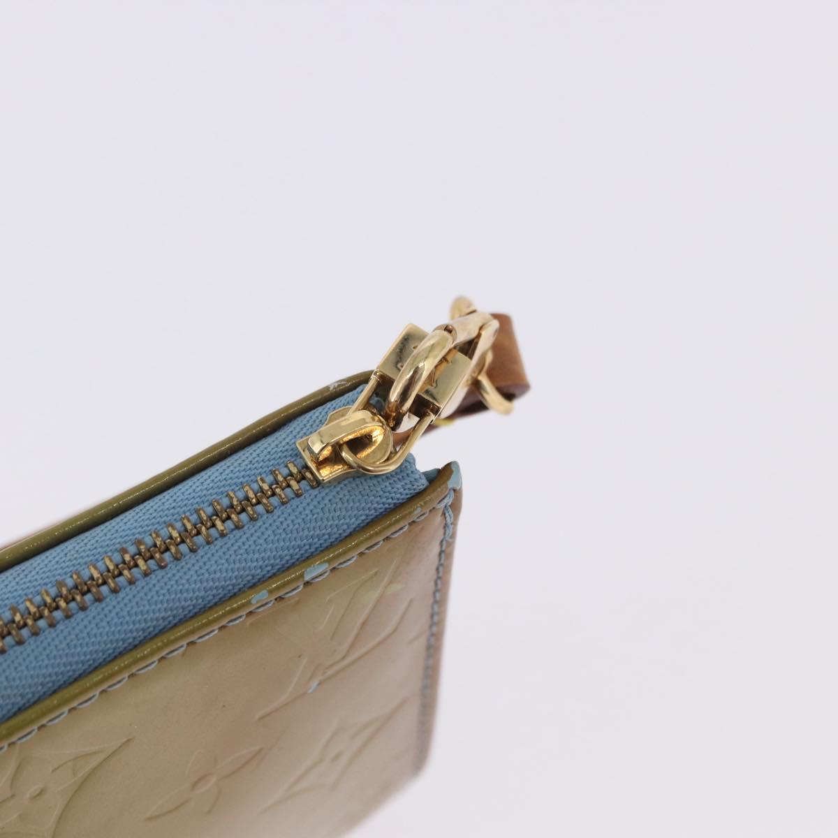 LOUIS VUITTON Monogram Vernis Lexington Pouch Baby Blue M91011 LV Auth 201899