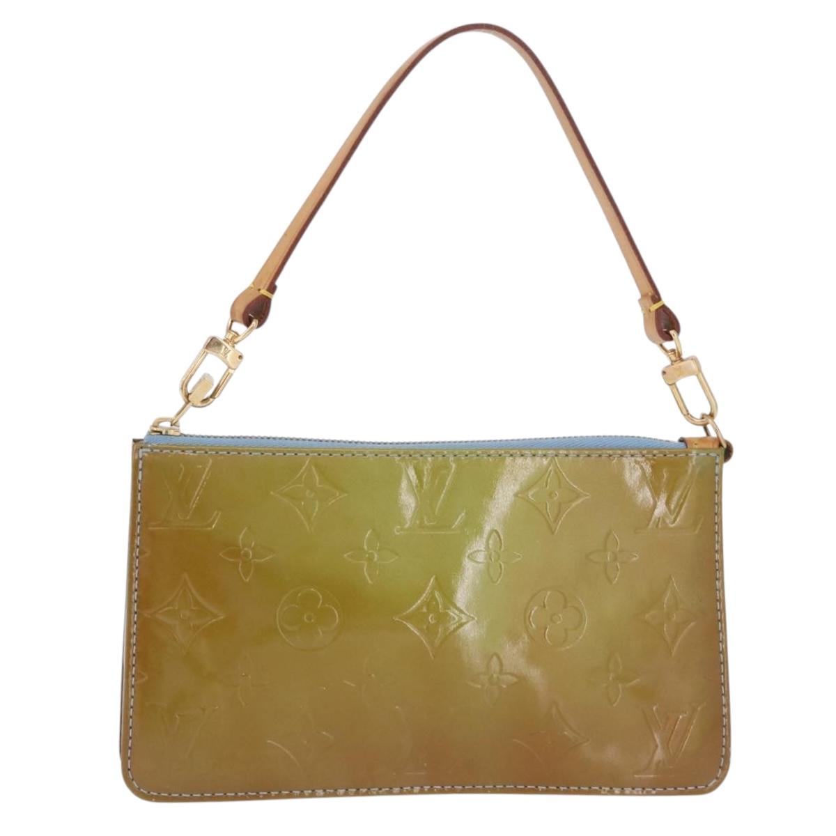 LOUIS VUITTON Monogram Vernis Lexington Pouch Baby Blue M91011 LV Auth 201899