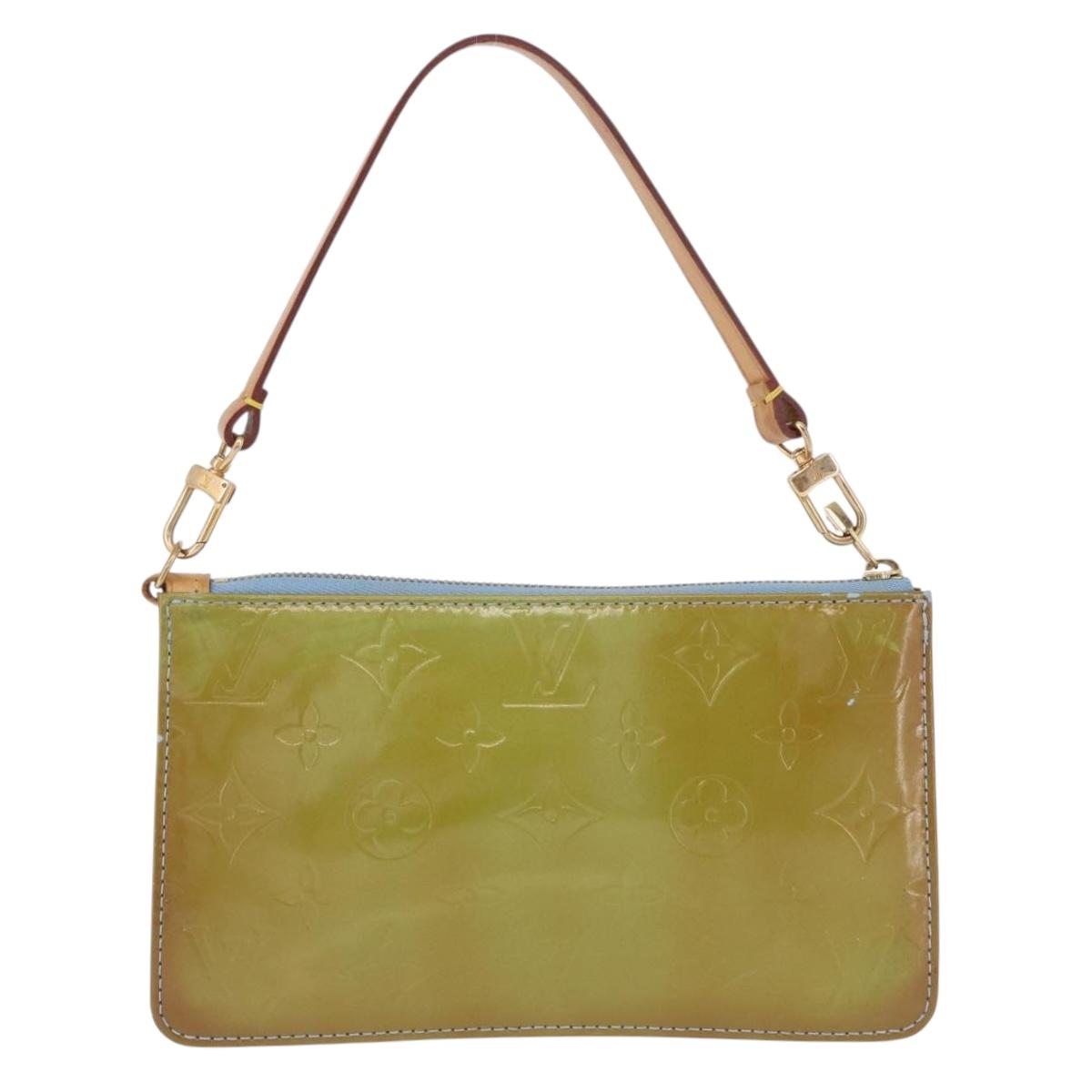 LOUIS VUITTON Monogram Vernis Lexington Pouch Baby Blue M91011 LV Auth 201899