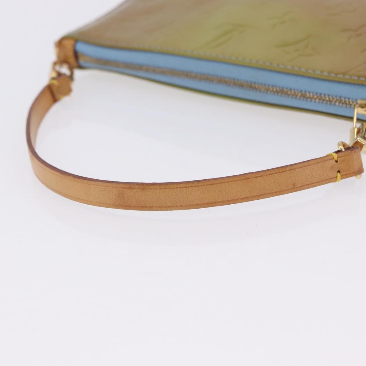 LOUIS VUITTON Monogram Vernis Lexington Pouch Baby Blue M91011 LV Auth 201899