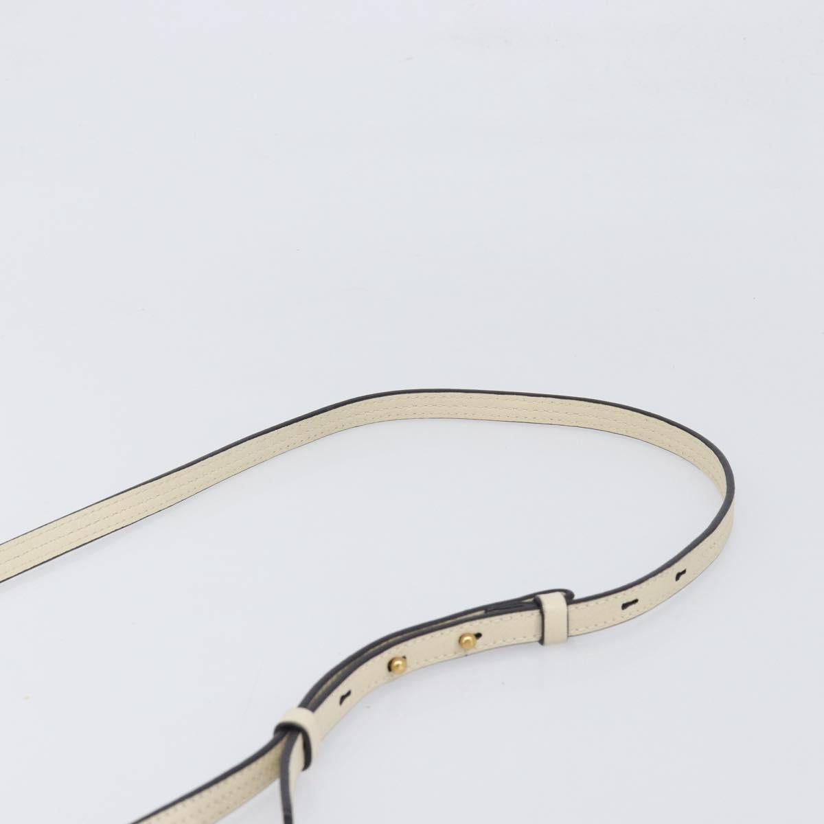 Chloe Nile Minaudière Hand Bag Leather 2way White Gold Auth 201900A