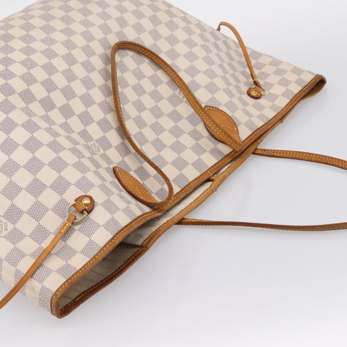 LOUIS VUITTON Damier Azur Neverfull GM Tote Bag N41360 LV Auth 201906