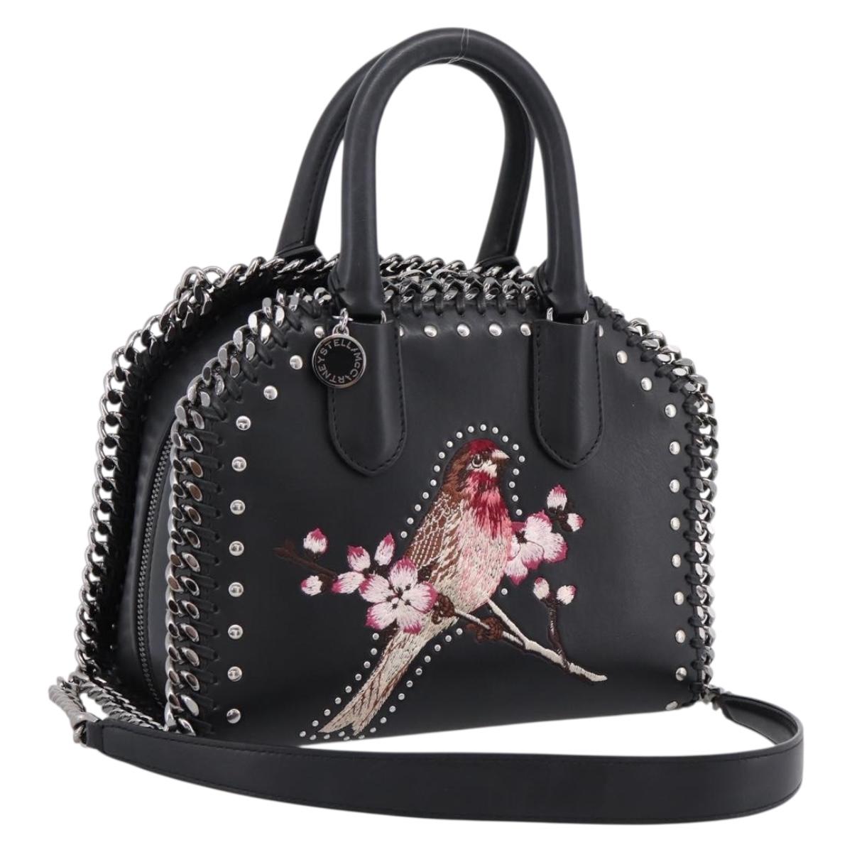 Stella MacCartney Chain Falabella Box Bag Leather 2way Black 455137 Auth 201913V