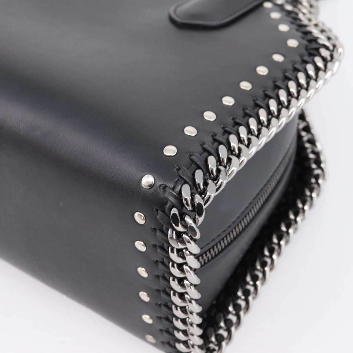Stella MacCartney Chain Falabella Box Bag Leather 2way Black 455137 Auth 201913V