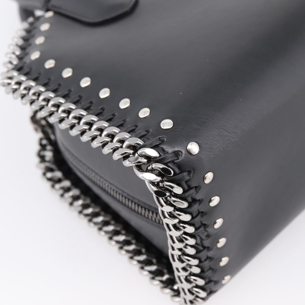 Stella MacCartney Chain Falabella Box Bag Leather 2way Black 455137 Auth 201913V