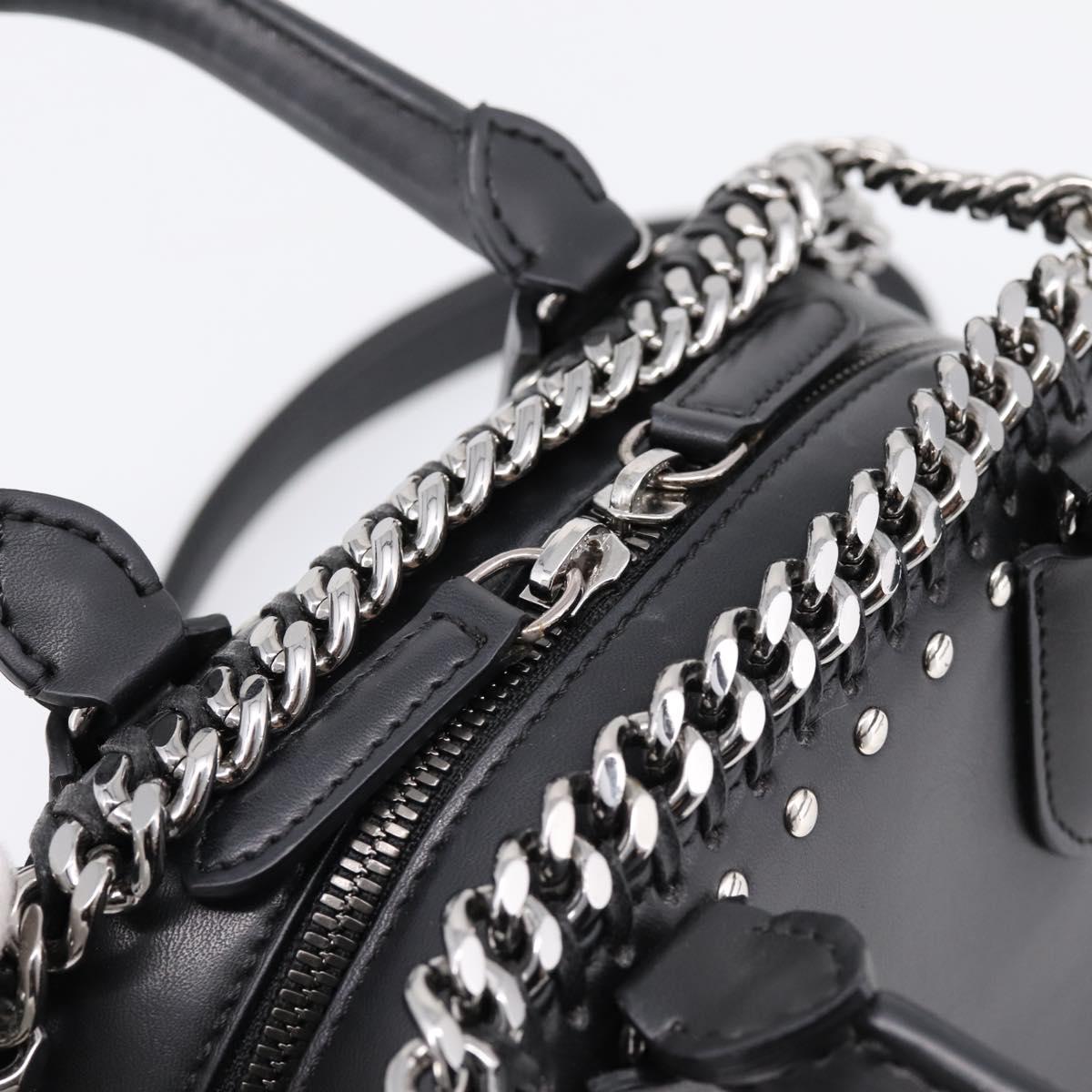 Stella MacCartney Chain Falabella Box Bag Leather 2way Black 455137 Auth 201913V