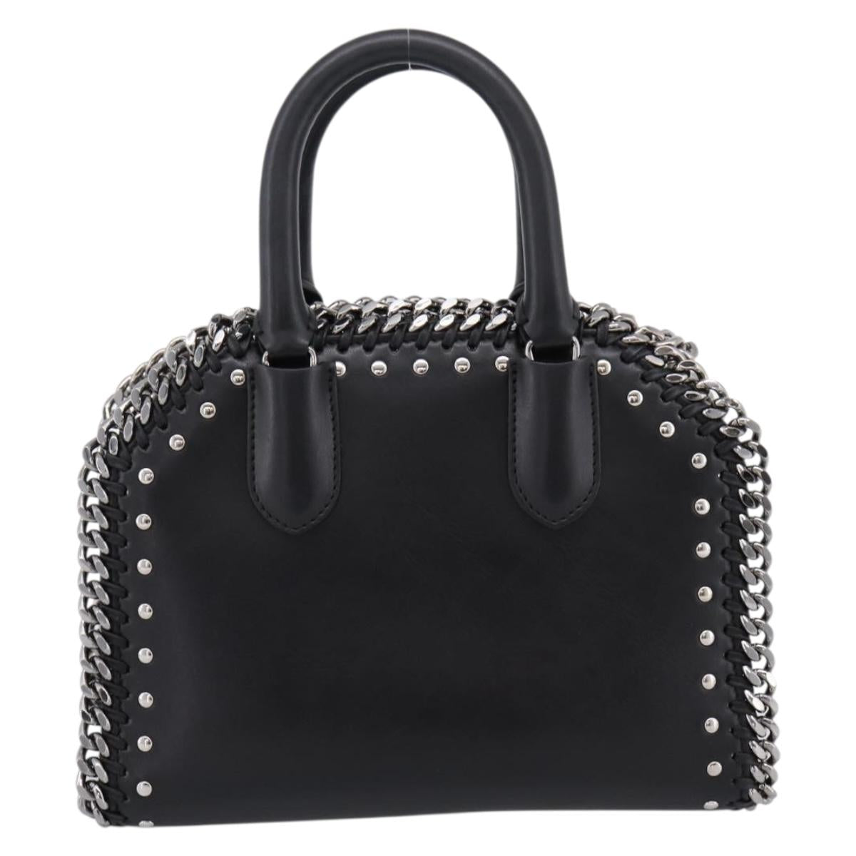 Stella MacCartney Chain Falabella Box Bag Leather 2way Black 455137 Auth 201913V