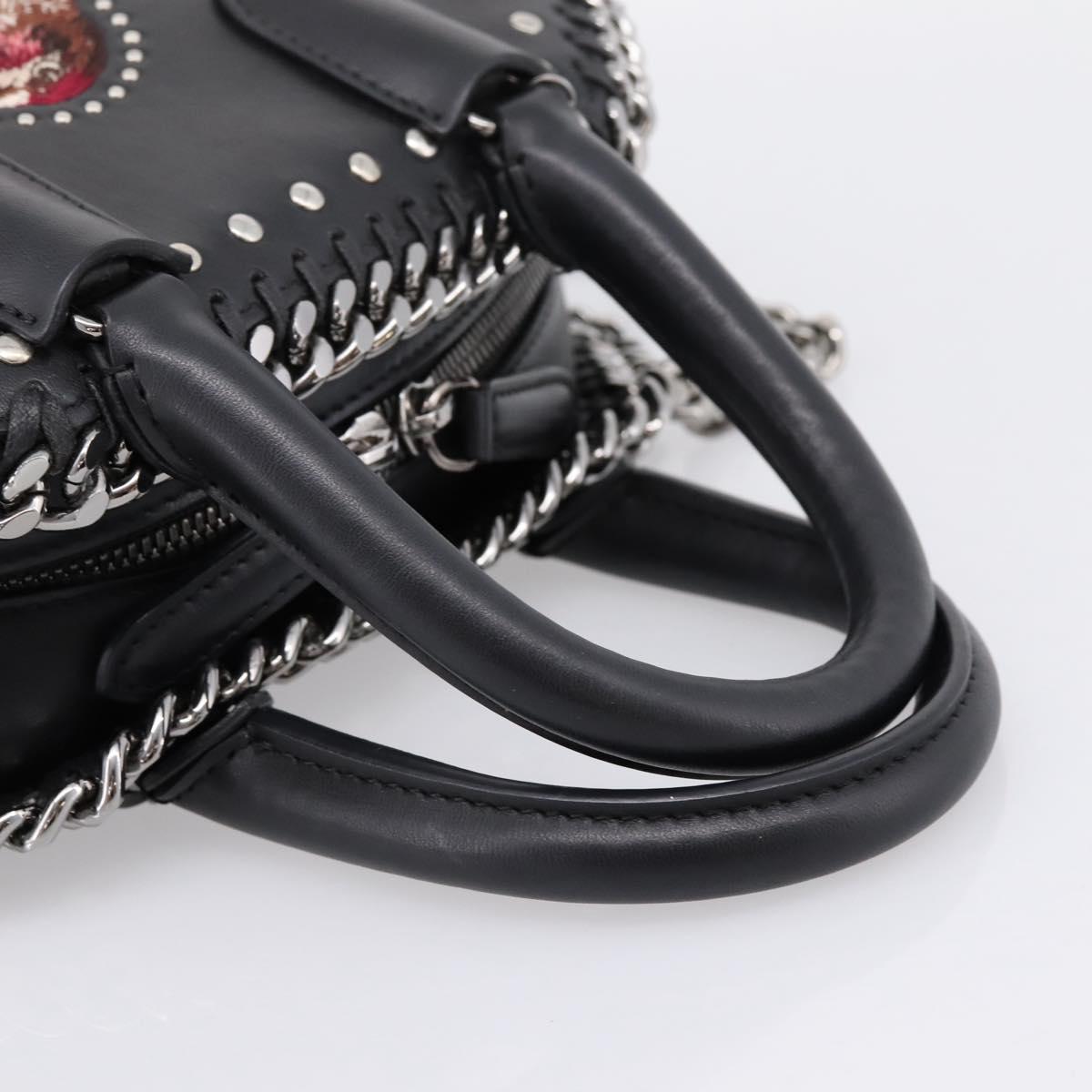 Stella MacCartney Chain Falabella Box Bag Leather 2way Black 455137 Auth 201913V