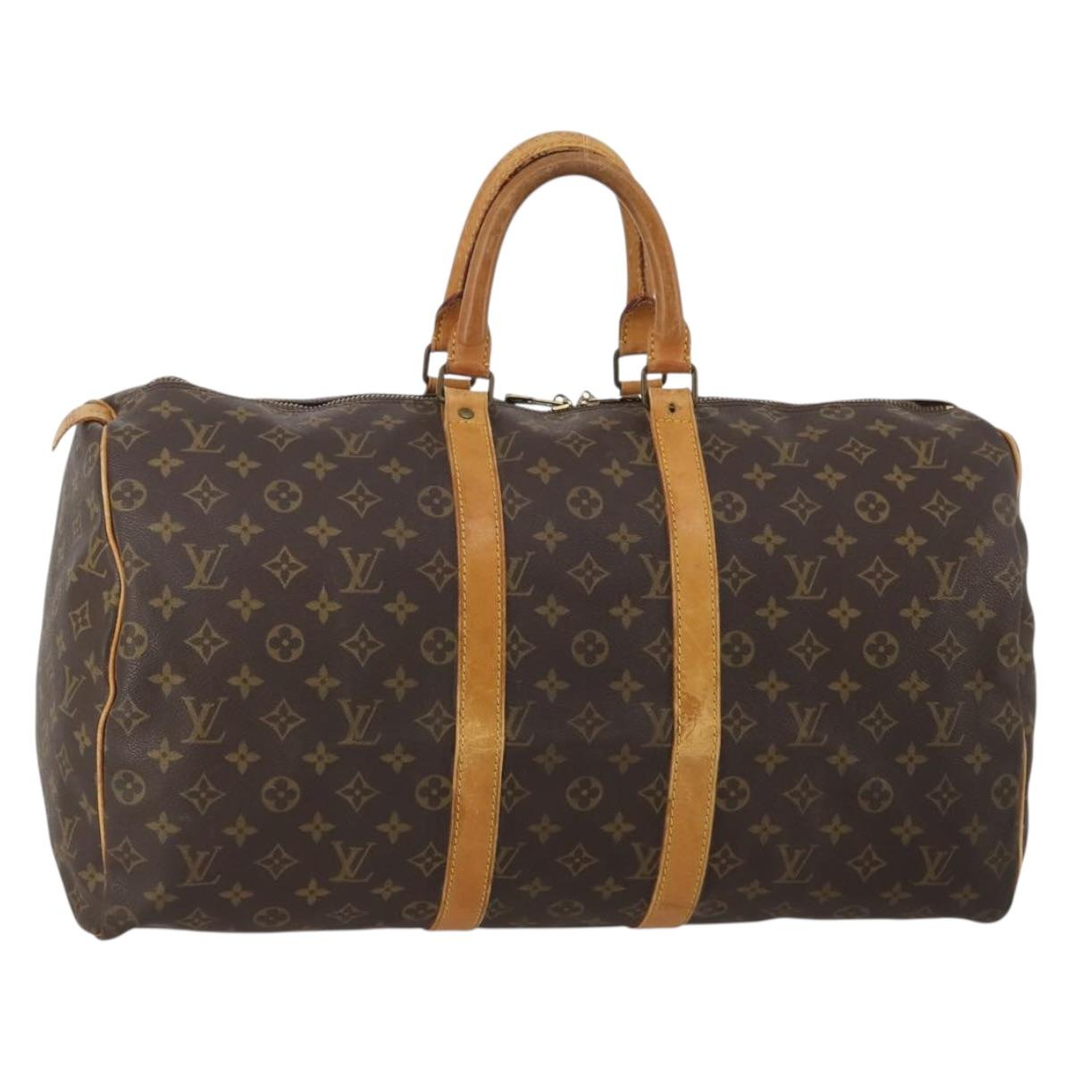 LOUIS VUITTON Monogram Keepall 45 Boston Bag M41428 LV Auth 201917