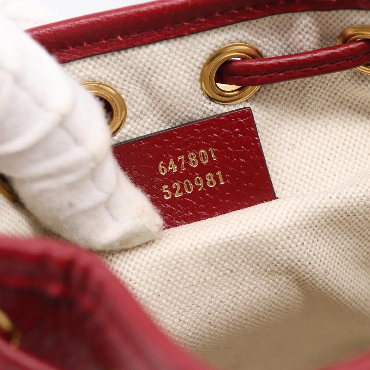 GUCCI GUCCI × Doraemon Micro GG Supreme Bag PVC Beige Gold 647801 Auth 201921SAM
