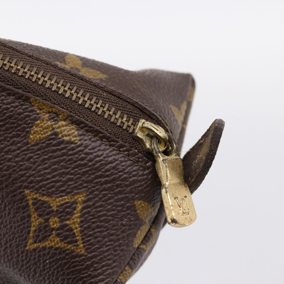 LOUIS VUITTON Monogram Trousse Demi Ronde Cosmetic Pouch M47520 LV Auth 201923