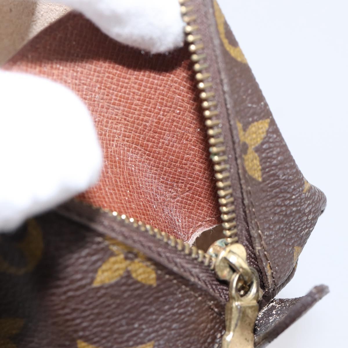LOUIS VUITTON Monogram Trousse Demi Ronde Cosmetic Pouch M47520 LV Auth 201923