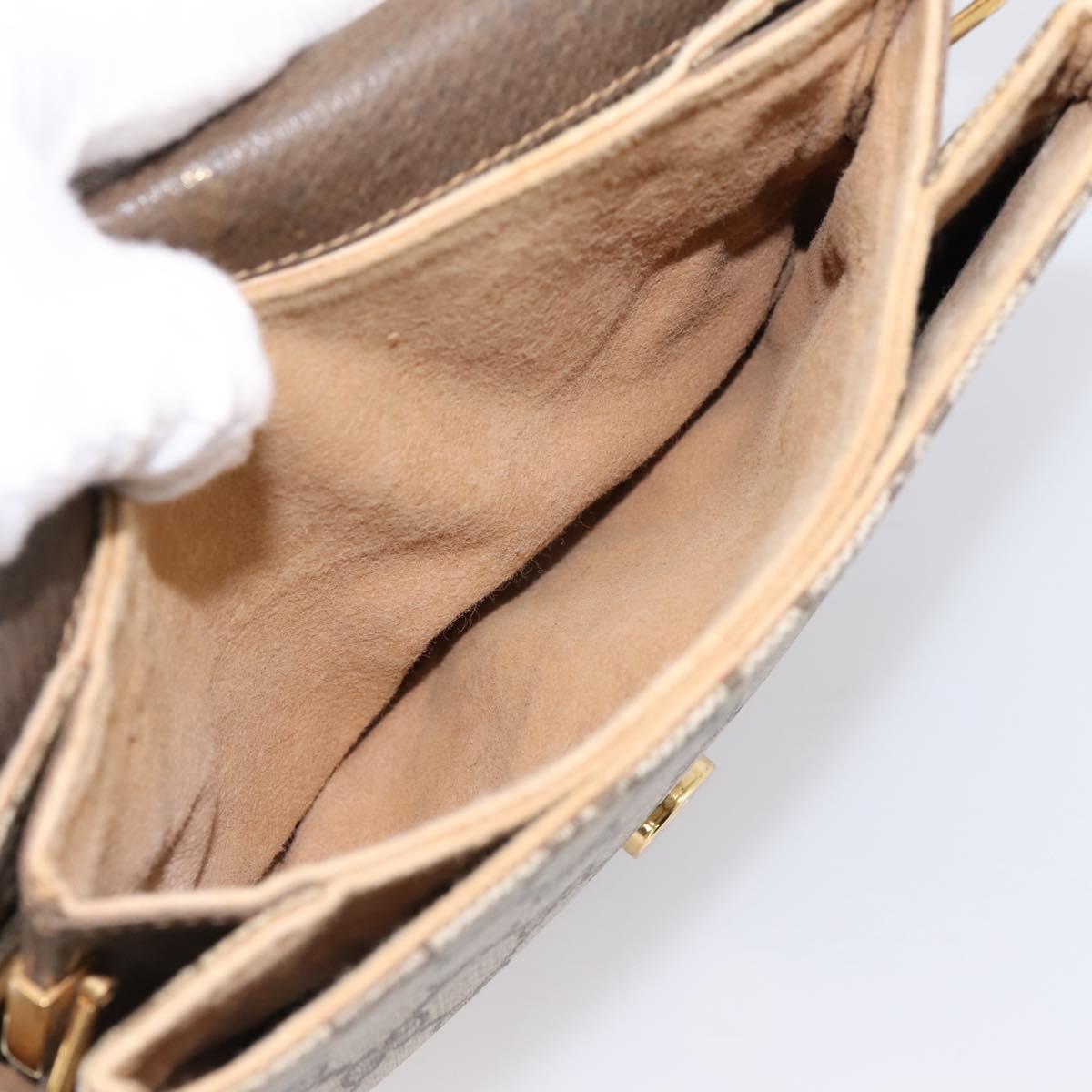 GUCCI GG Supreme Shoulder Bag PVC Leather Beige Gold Auth 201924