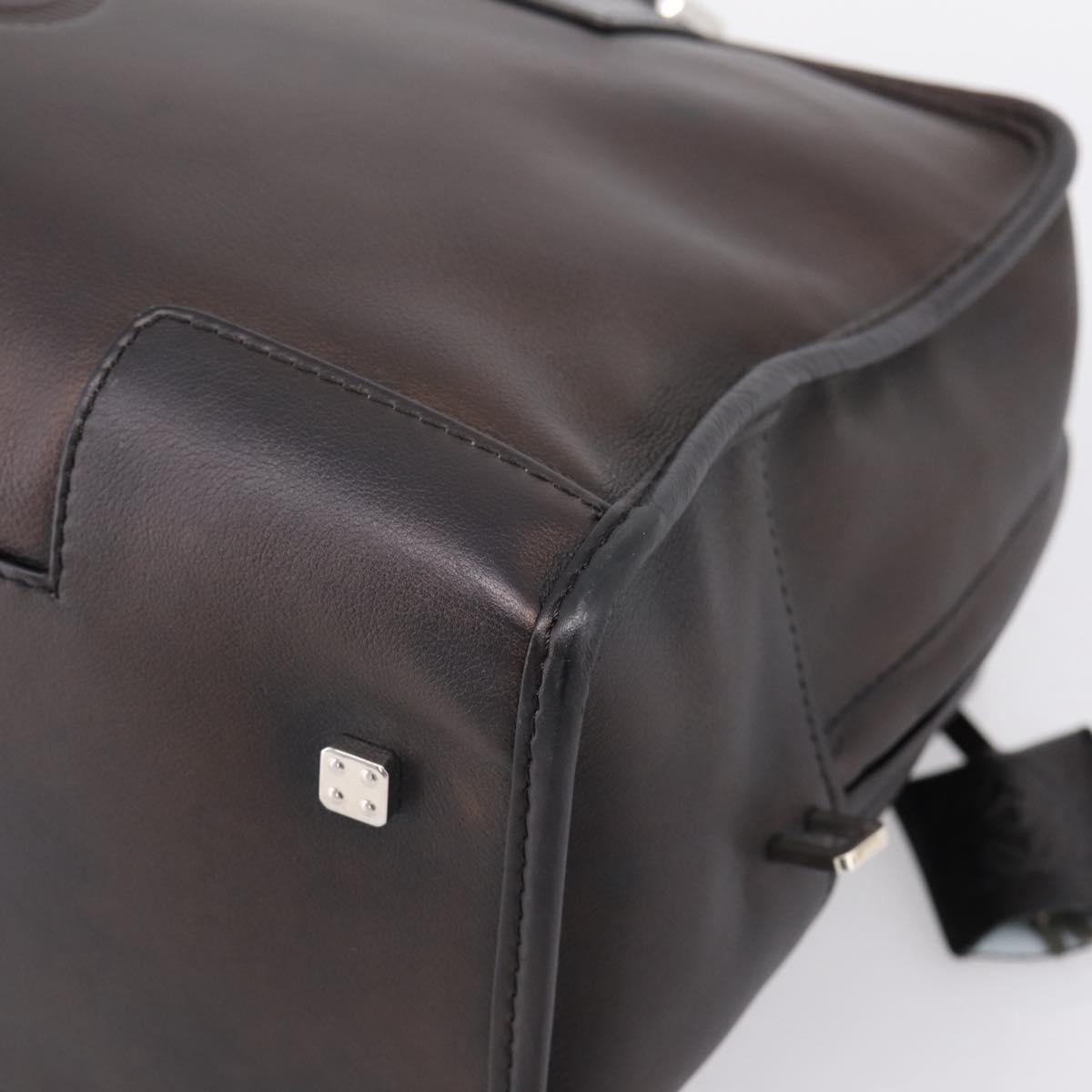 LOEWE Amazona 36 Hand Bag Leather Bronze Silver Auth 201931V