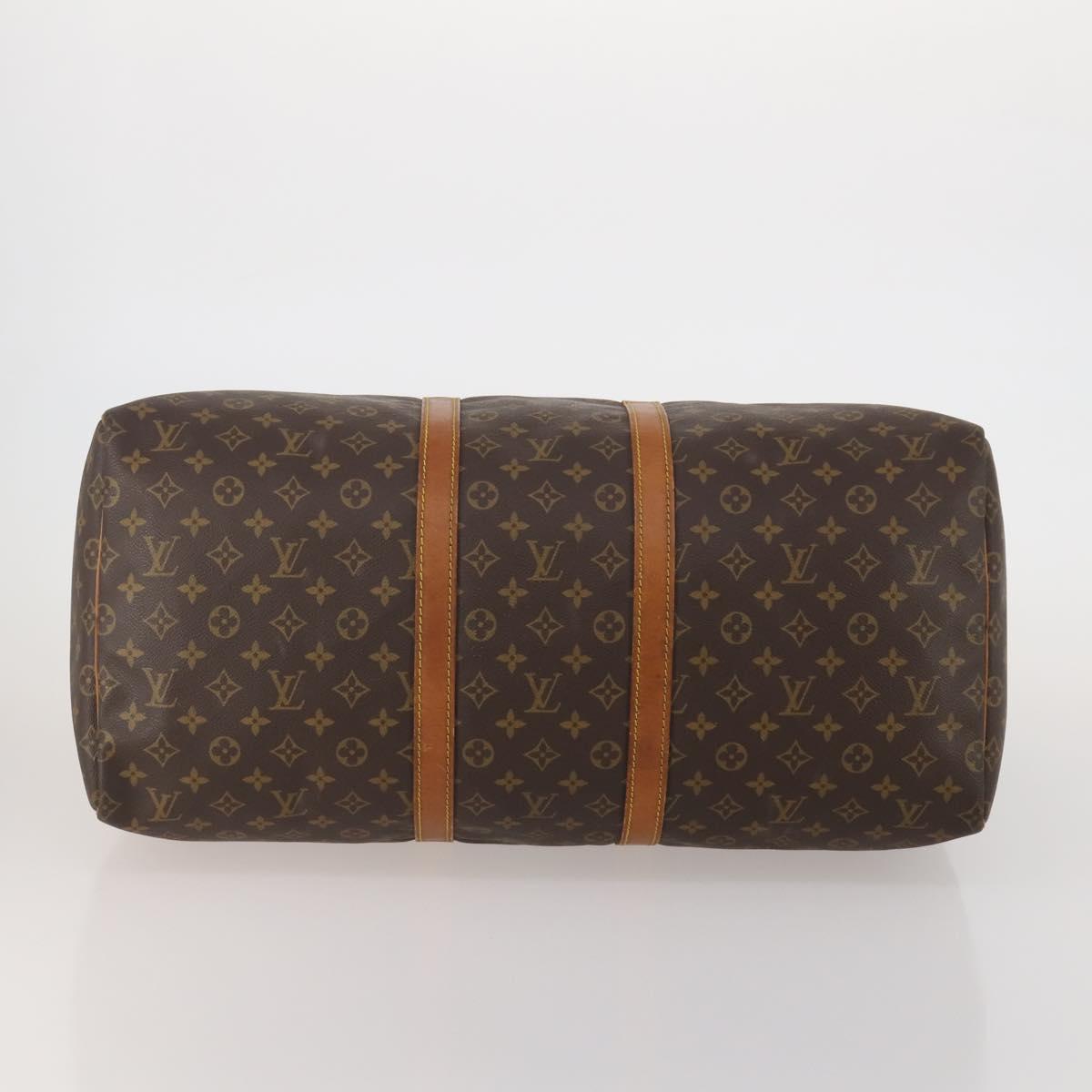 LOUIS VUITTON Monogram Keepall 55 Boston Bag M41424 LV Auth 201933