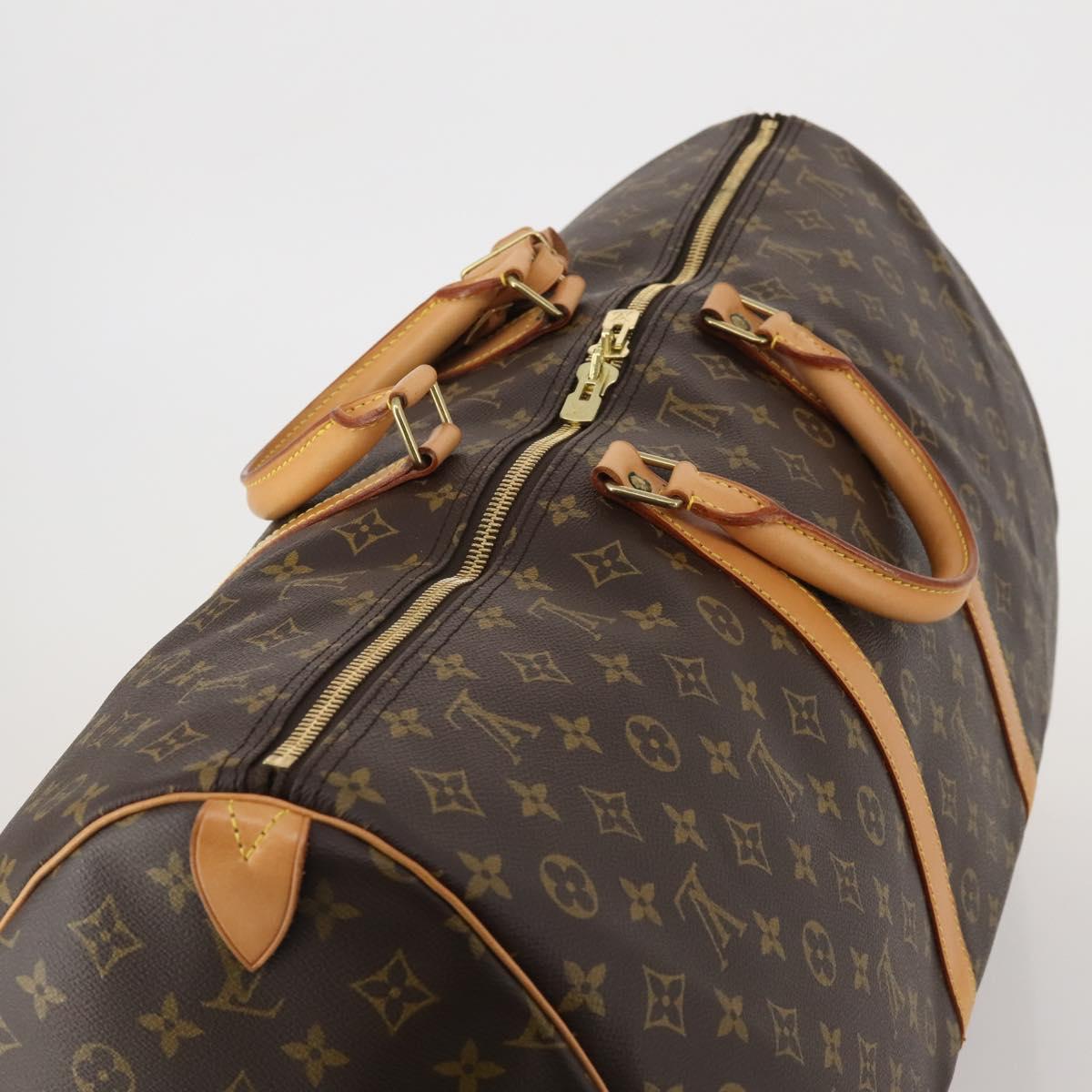 LOUIS VUITTON Monogram Keepall 60 Boston Bag M41422 LV Auth 201934V