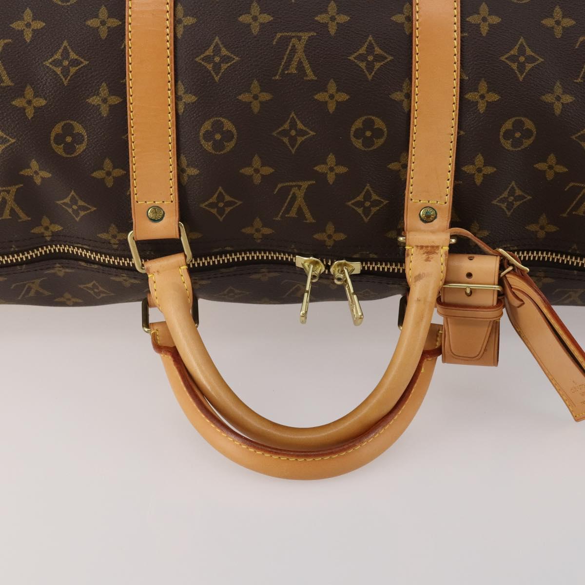 LOUIS VUITTON Monogram Keepall 60 Boston Bag M41422 LV Auth 201934V