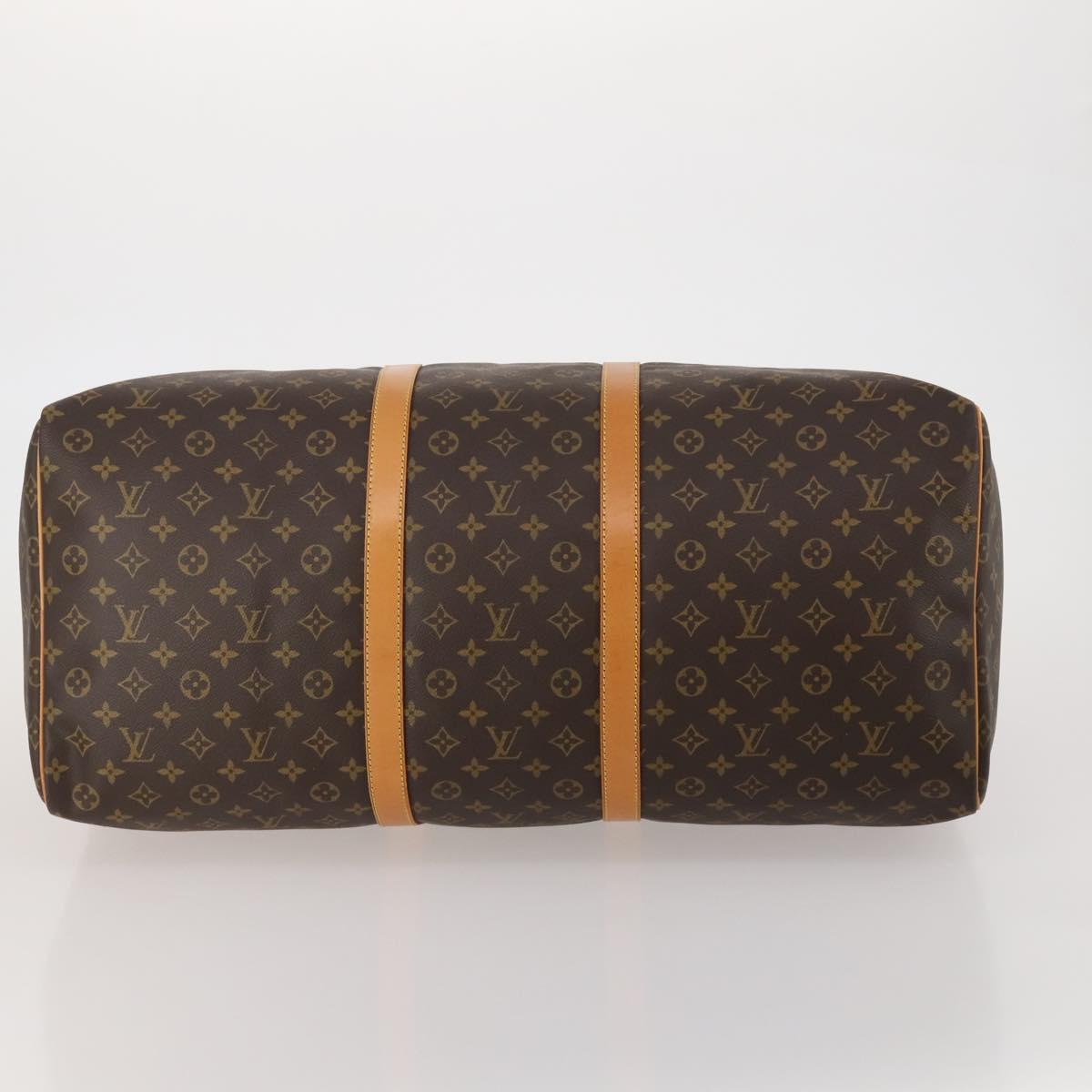 LOUIS VUITTON Monogram Keepall 60 Boston Bag M41422 LV Auth 201934V