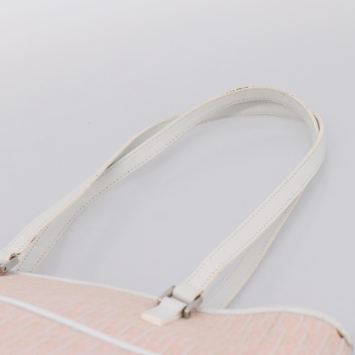 Christian Dior Trotter Canvas Tote Bag Pink Silver Auth 201935A