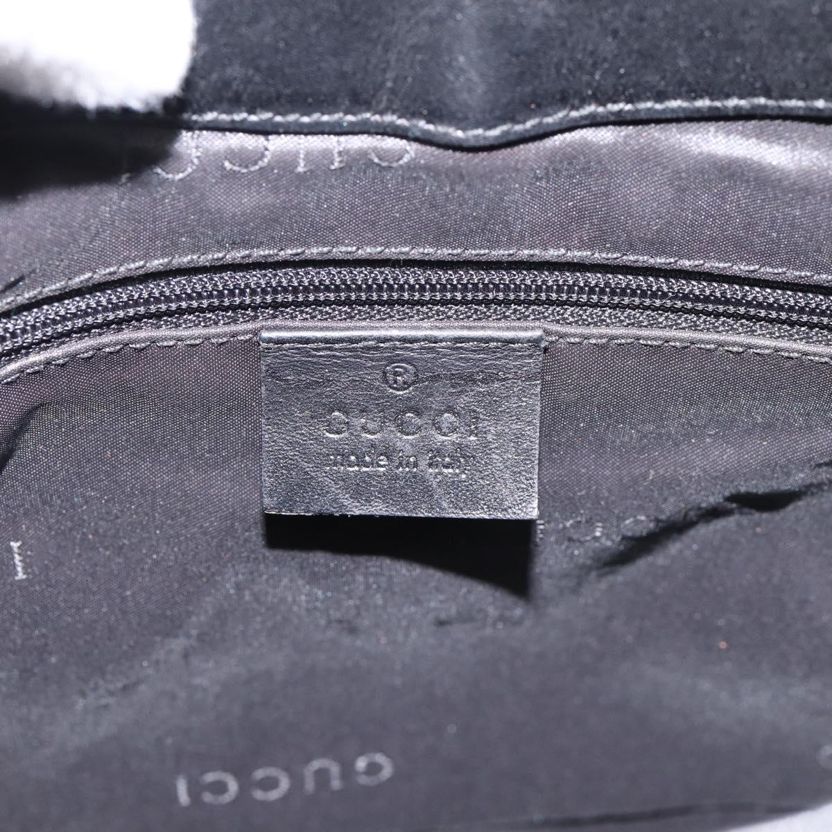 GUCCI GG Canvas Shoulder Bag Black Gold 001 4142 Auth 201947A