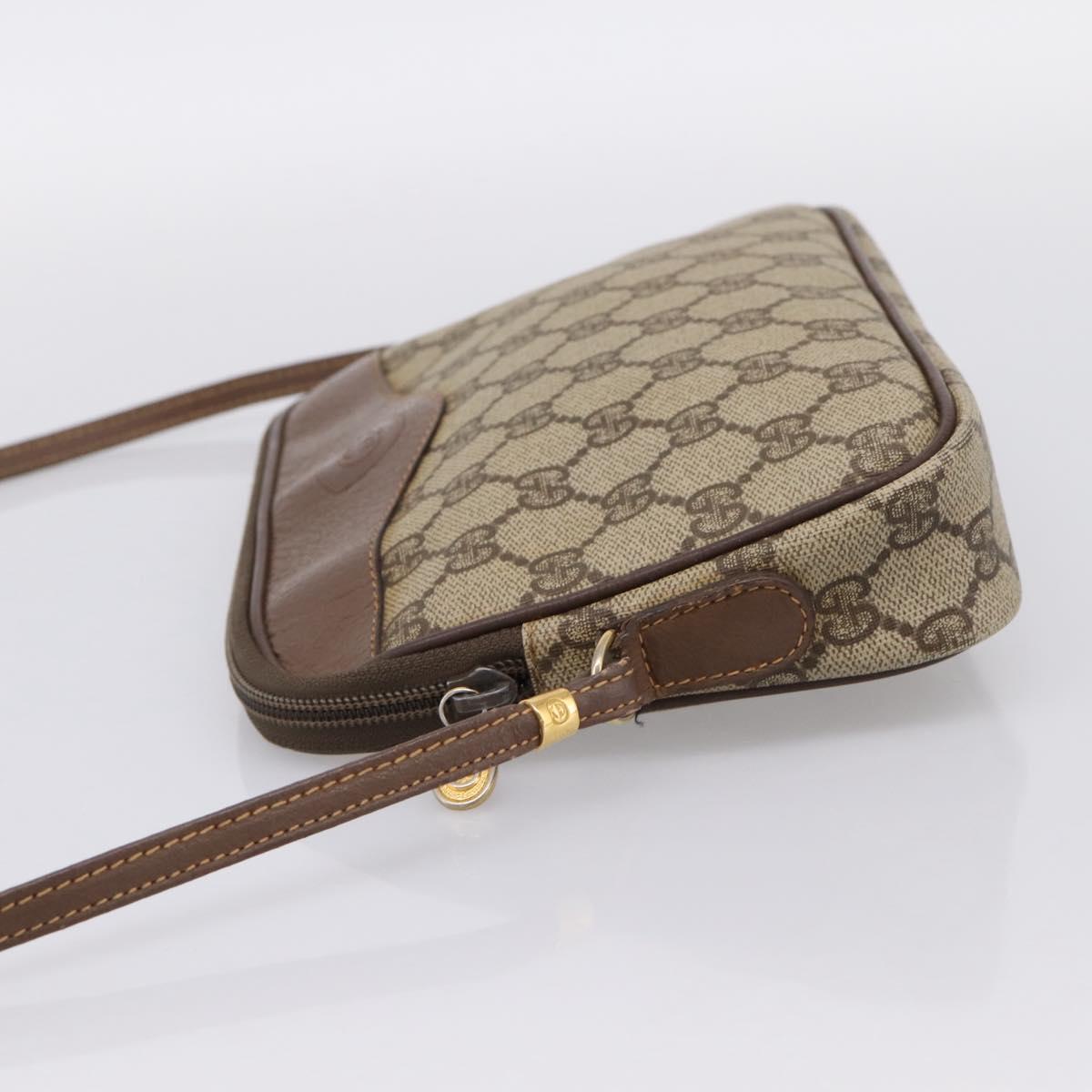 GUCCI GG Supreme Shoulder Bag PVC Leather Beige Gold 007 14 6428 Auth 201948