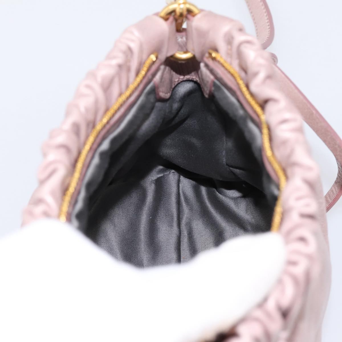 Miu Miu Shoulder Bag Vitellolux Purple Gold Auth 201949A