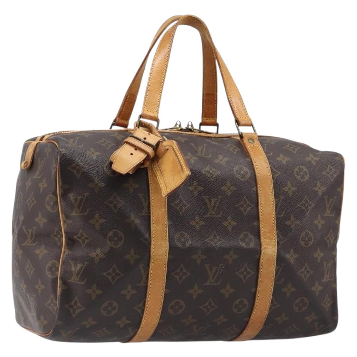 LOUIS VUITTON Monogram Sac Souple 35 Boston Bag M41626 LV Auth 201957