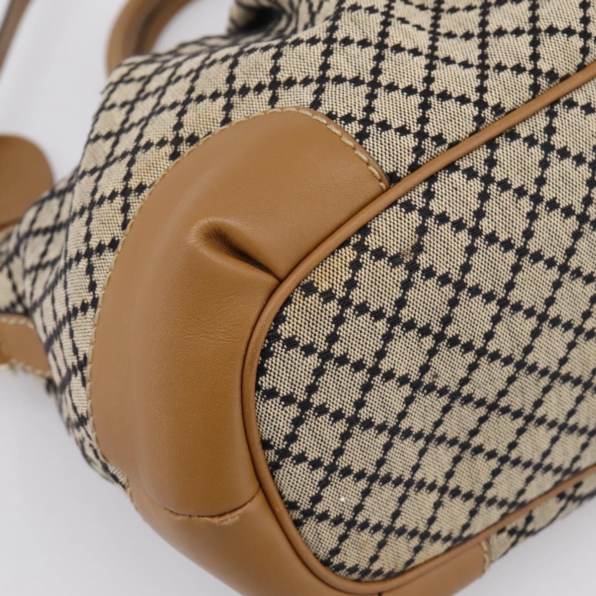 GUCCI Diamante Sukey Hand Bag Canvas 2way Beige Gold 247902 Auth 201967A