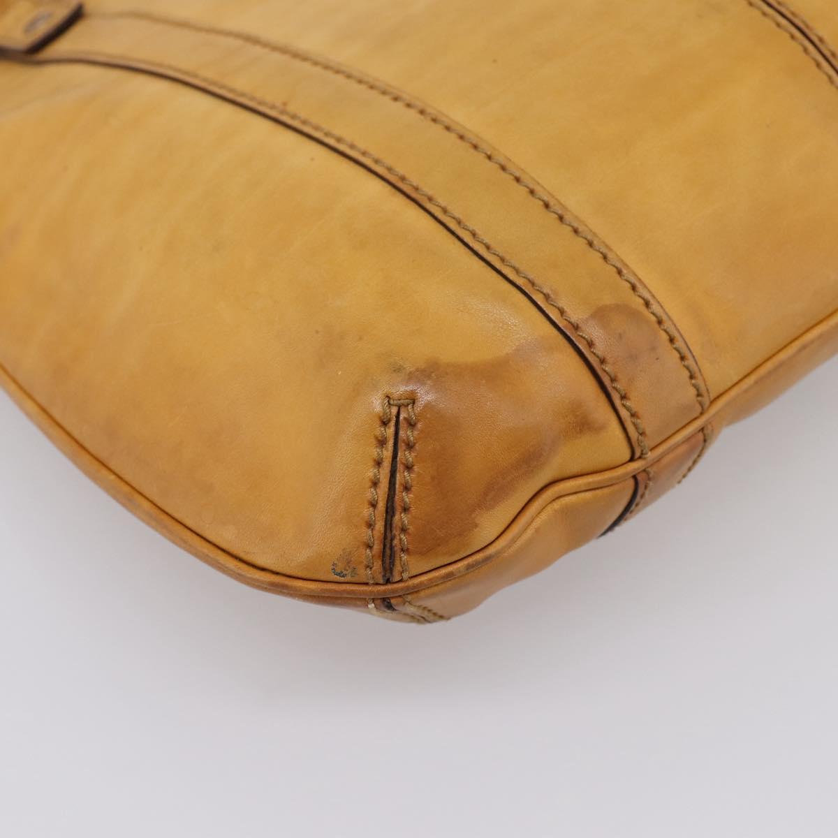 Christian Dior Tote Bag Leather Beige Auth 201982