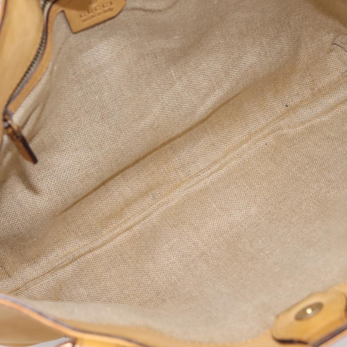 Christian Dior Tote Bag Leather Beige Auth 201982