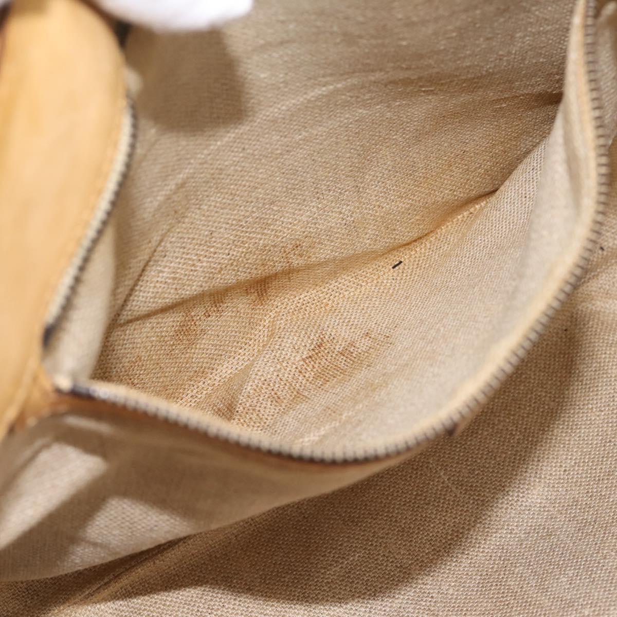 Christian Dior Tote Bag Leather Beige Auth 201982