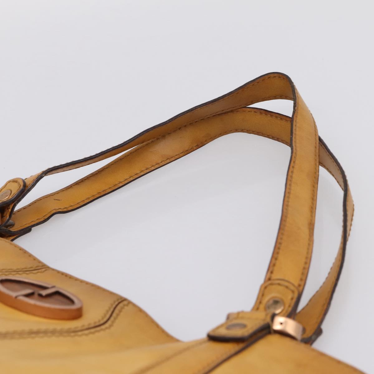Christian Dior Tote Bag Leather Beige Auth 201982