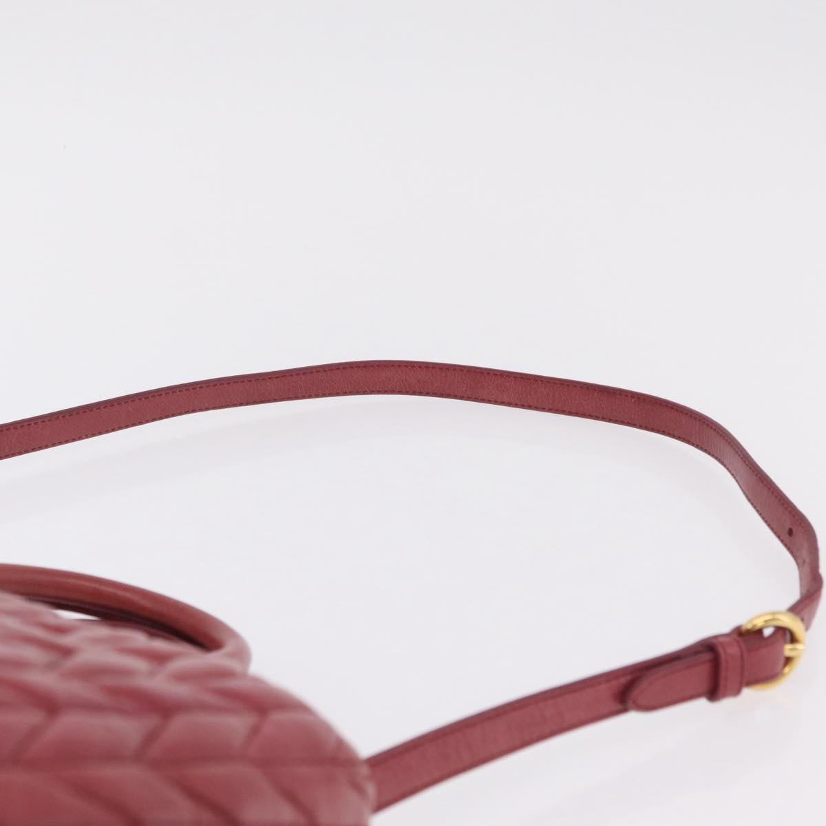 Miu Miu Matelasse Hand Bag Leather 2way Pink Gold Auth 201984A