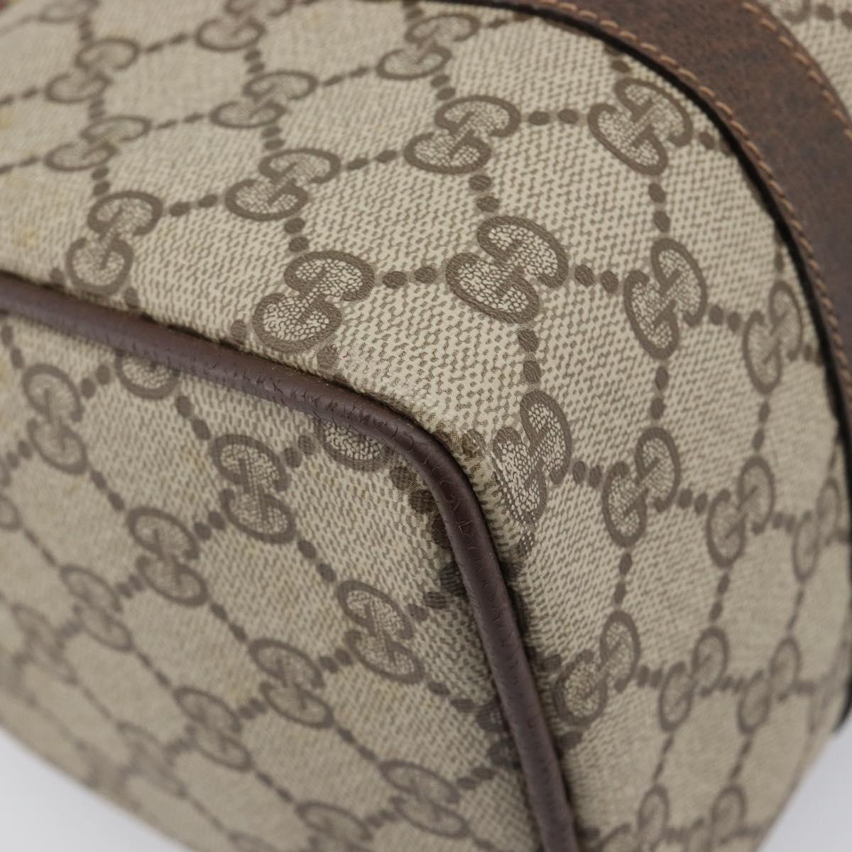 GUCCI GG Supreme Web Sherry Line Hand Bag PVC Beige Gold 39 02 006 Auth 201990