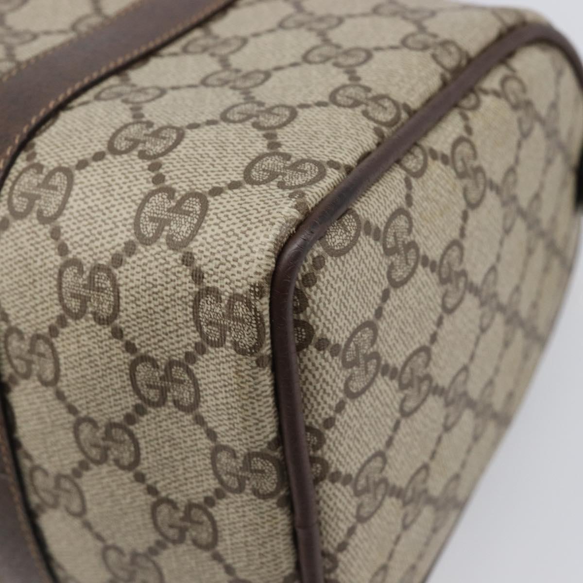 GUCCI GG Supreme Web Sherry Line Hand Bag PVC Beige Gold 39 02 006 Auth 201990