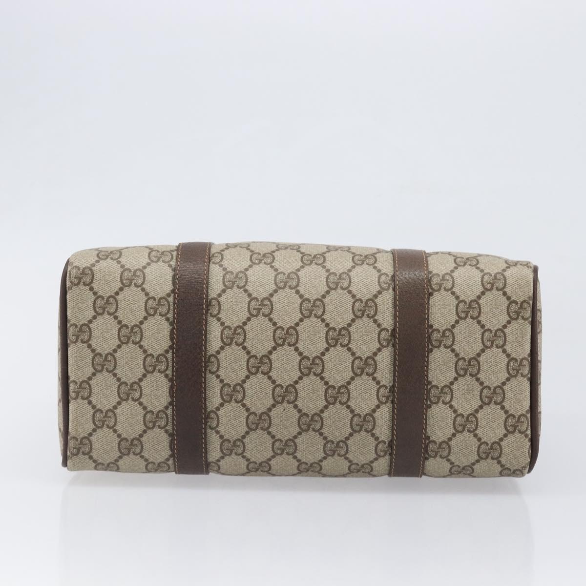 GUCCI GG Supreme Web Sherry Line Hand Bag PVC Beige Gold 39 02 006 Auth 201990
