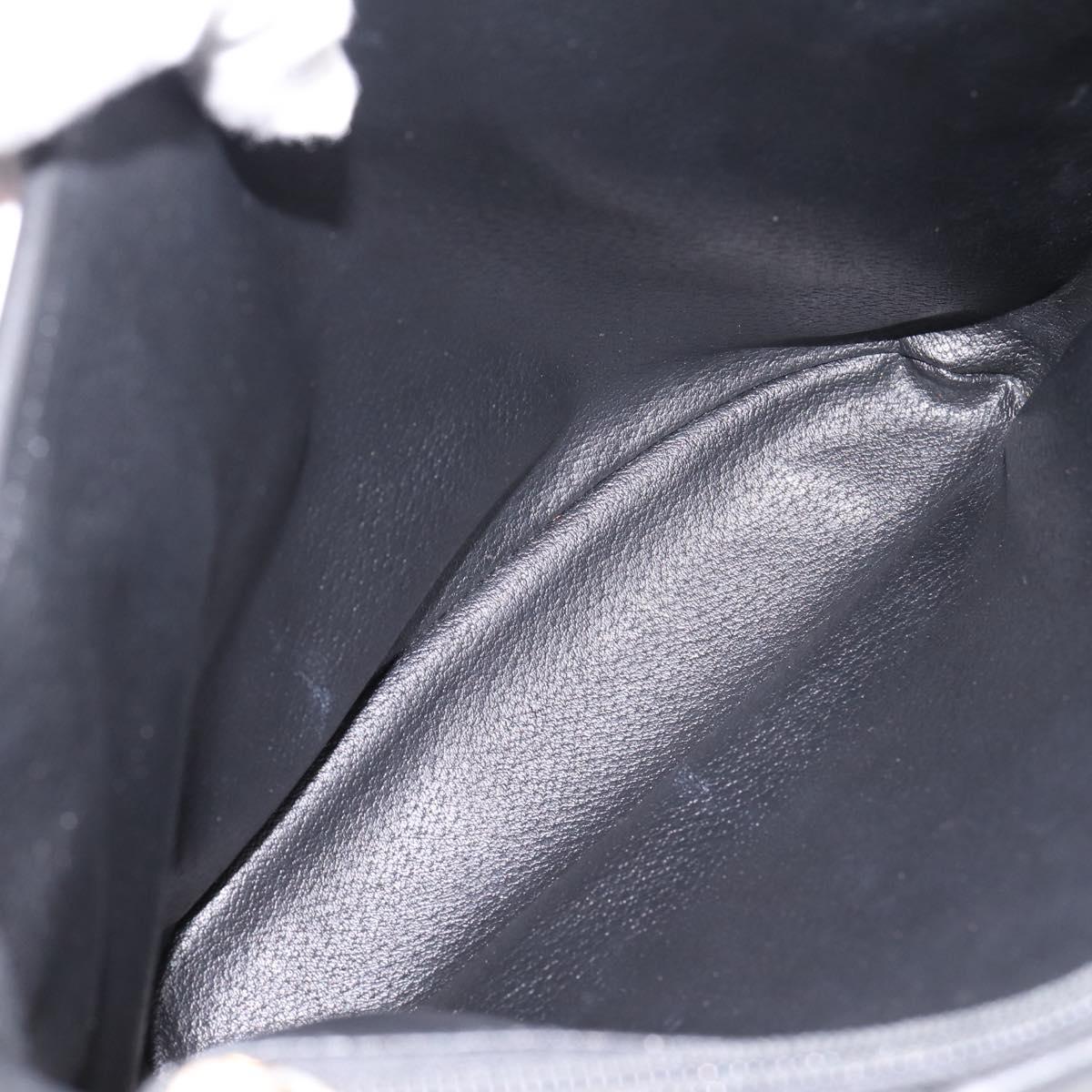 CELINE Macadam Canvas Tote Bag PVC Leather Black Gold Auth 201999A
