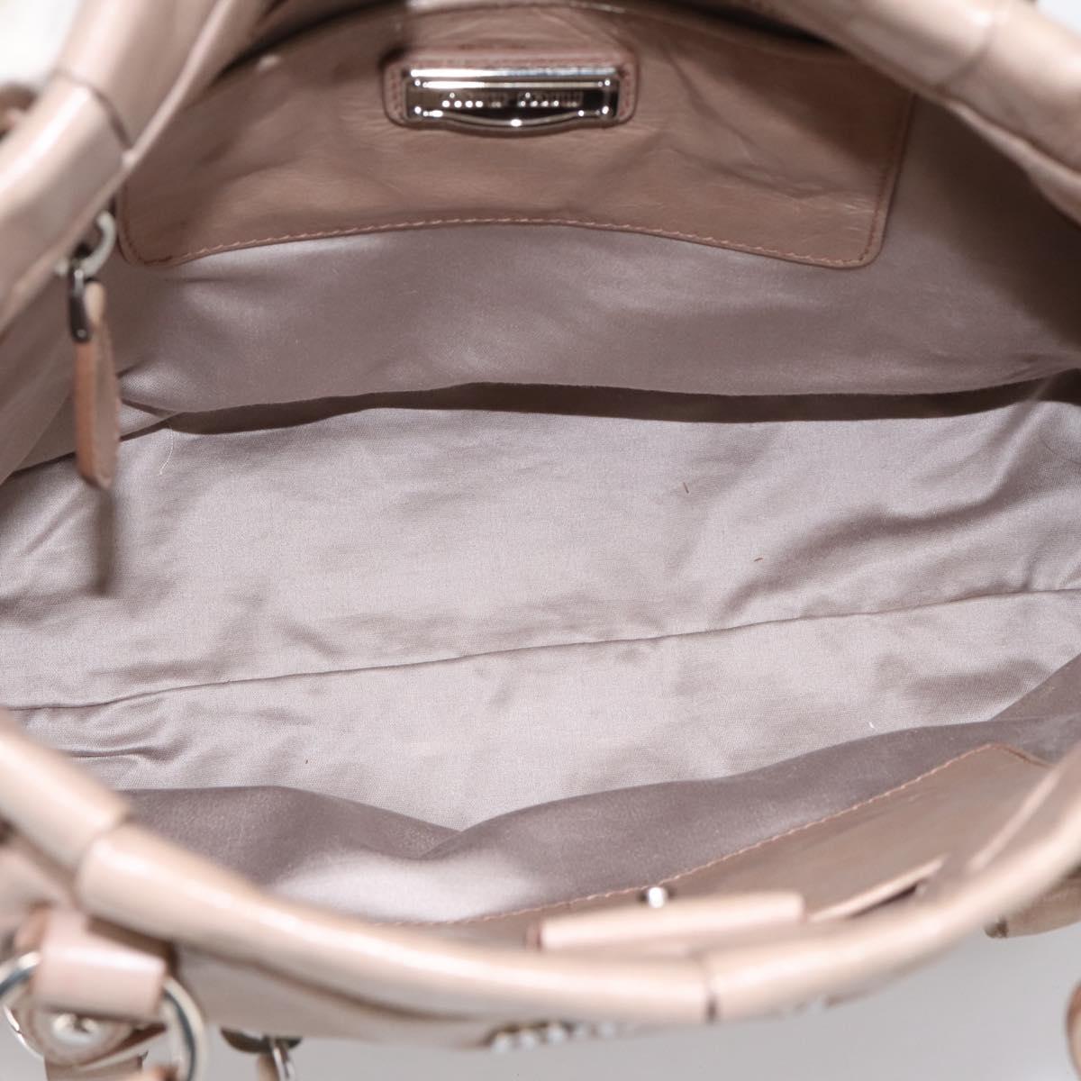 Miu Miu Hand Bag Vitellolux 2way Pink Silver Auth 202001A