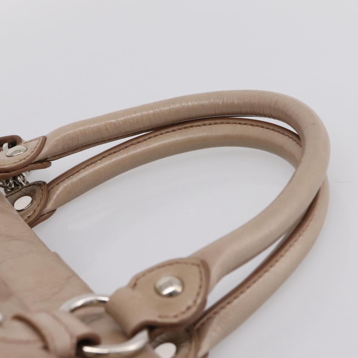 Miu Miu Hand Bag Vitellolux 2way Pink Silver Auth 202001A