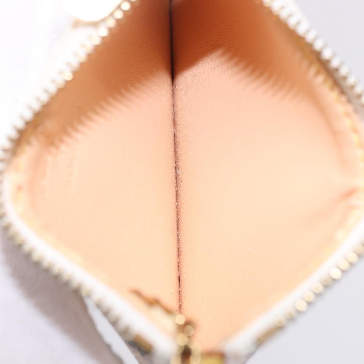 LOUIS VUITTON Multicolor Pochette Cles Coin Purse White M92655 LV Auth 202006A