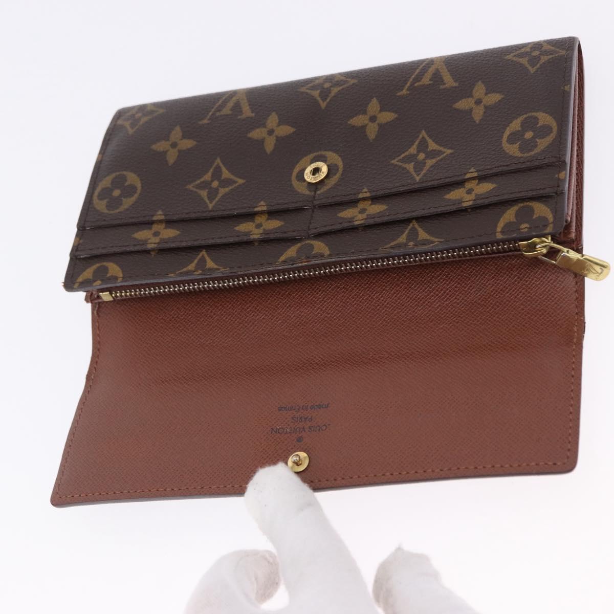 LOUIS VUITTON Monogram Portefeuille Sarah Long Wallet M61734 LV Auth 202008