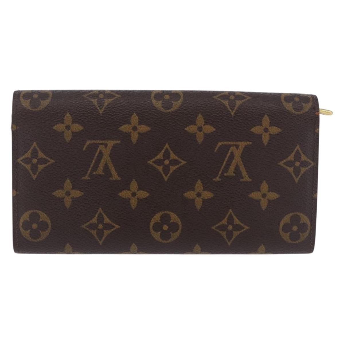 LOUIS VUITTON Monogram Portefeuille Sarah Long Wallet M61734 LV Auth 202008