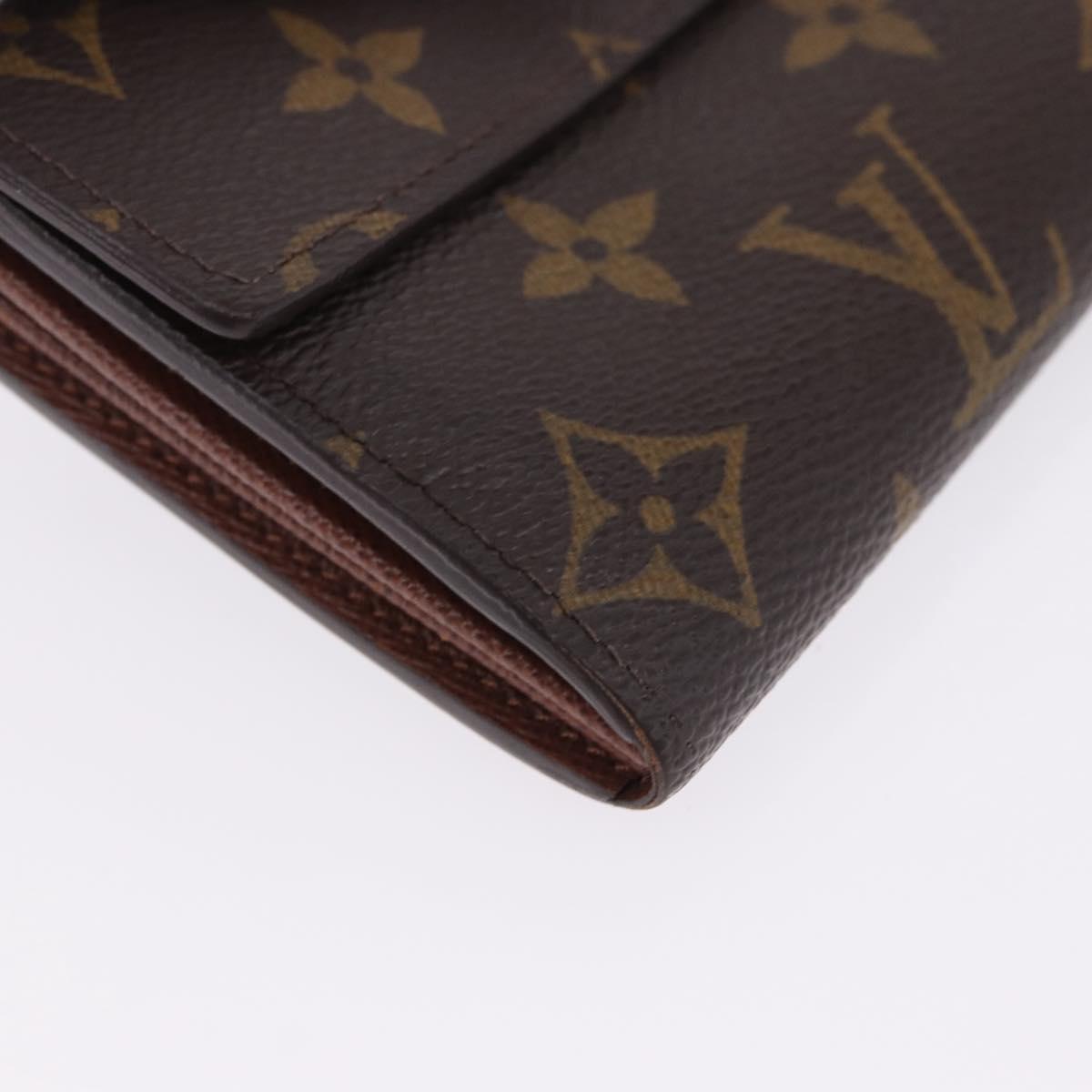 LOUIS VUITTON Monogram Portefeuille Sarah Long Wallet M61734 LV Auth 202008